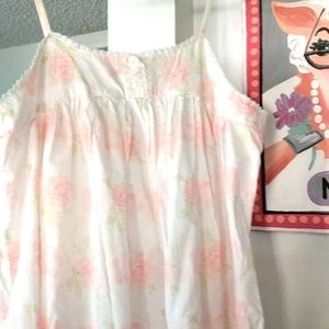 Vintage Floral Long Summer Nightgown